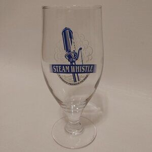 LARGE Steam Whistle Chalice Glass with GOOD TO HERE line etched